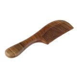 Maxbell Maxbell Women Antistatic Natural Green Sandalwood Long Handle Hair Comb Fine Tooth