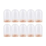 Maxbell 2x10Pcs Display Dome with Base Collectibles Dustproof Display Case Glass Dome