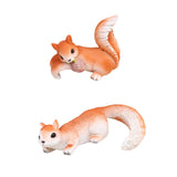 Maxbell 2 Pieces Squirrel Figurines Cute Animal Figurine for Outdoor Backyard Indoor