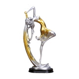 Maxbell Bailarinas Dancer Sculpture Home Decoration Art for Bedroom Book Shelf Table Gold