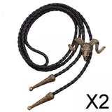 Maxbell 2xGoat Western Bolo Tie Cowboy Necktie Costume Men Women Bronze