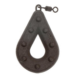 Maxbell Maxbell Flat Pear Metal Fishing Swivel Weights Fishing Pear Shape Sinker Brown