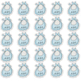 Maxbell Maxbell 25pcs Baby Shower Wall Stickers Birthday Party Decorations Blue Apron