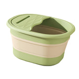 Maxbell Foot Bath Tub Basin Folding Foot Bath Bucket for Home Mobile Phone Holder Green