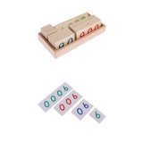 Maxbell Montessori Math Learning Cards Number 1-1000 in Wood Box and 1-9000 in Paper