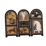 Maxbell Chinese Design Mini Screen Ornament 30x22cm for Shelf Dining Room