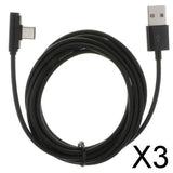 Maxbell 3x90 Degree USB Type C Cable Fast Charging Data Cable for Android  Black 2m