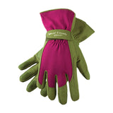 Maxbell Gardening Gloves Anti-slip Roses Pruning Gloves for Planting Digging Pruning Green Pink
