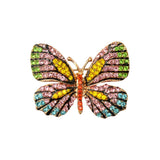 Maxbell Retro Colorful Crystal Butterfly Brooch Pin Jewelry Gift for Girl Women-Blue - Aladdin Shoppers