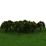 Maxbell 20pcs Model Train Green Fruit Trees Garden Street Layout Scale 1/300 4CM
