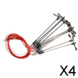 Maxbell 4x10pcs Model Street Lamp Lights Double Head for Model Train Layout Scenery