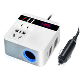 Maxbell Car Power Inverter Universal Charging 120W Peak Stable Performance Low Noise White