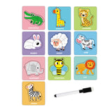 Maxbell Tracing Practice Cards Paper Animals Puzzle Cards for Beginners Kindergarten Animals