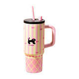 Maxbell Tumbler with Handle Reusable and Straw Leakproof 710ml for Car Office Coffee B