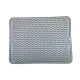 Maxbell Maxbell Silicone Dish Drying Mat Dish Drying Mat for Sink Dishes Liner for Hot Pots light grey S