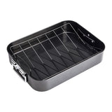 Maxbell Rectangular Roaster with Rack Bakeware Dish for Chicken Meat Roasting Turkey