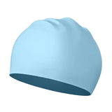 Maxbell Swim Cap Swim Gear Silicone for Curly Short Medium Long Hair Men Women Beach Blue
