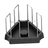 Maxbell Tortoise Feeding Dish Weighted Base Turtle Food Bowl for Chameleon Crawl Pet Black