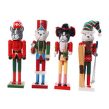 Maxbell 4x Dog 15 inch Traditional Wooden Nutcracker for Holiday Room Festive
