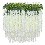 Maxbell 36x Artificial Wisterias Silk Vines Silk Flower String for Office Arch Party