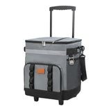 Maxbell Rolling Cooler, Practical Storage Tote Bag Cooler Bag for Patio Hiking Beach Grey