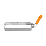 Maxbell Fried Egg Ring Muffin Omelette Ring for Griddle Pan Crumpet Ring Rectangular Orange handle