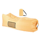 Maxbell Inflatable Lounger Chair Lazy for Backyard Outdoor and Indoor Easy Setup Yellow White