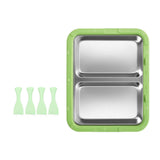 Maxbell Ice Cream Maker Homemade Easy to Clean Fun Families Activities Ice Cream Pan Green No Lid