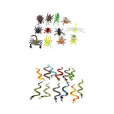 Maxbell 2x 12pcs Plastic Snake & Insect Animals Figure Kids Party Bag Filler Favor Toys