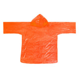 Maxbell Disposable Raincoat Portable Hooded Rain Cover for Camping Fishing Orange