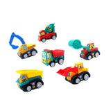 Maxbell 6x Pull Back Cars Toy Cute Party Favors Play for Ages 3 4 5 6 Years Old Boys Engineering Cars