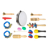 10 Pieces Kids Musical Instruments Set Preschool Education for Birthday Gift