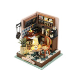 Maxbell Handcraft Miniature Dollhouse Kits LED Light Modern Wooden Room Box Crafts Style A