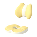 Maxbell Low Back Pillow Chair Cushion and Donut Pillow Hemorrhoid Tailbone Cushion Yellow