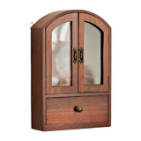 Maxbell Desktop Storage Cabinet Versatile Display Shelf for Living Room Home Kitchen Brown