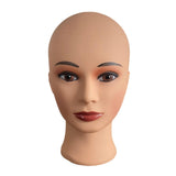 Maxbell Female Mannequin Head Form Wig Display Stand for Cosmetology Glasses Headset Light skin
