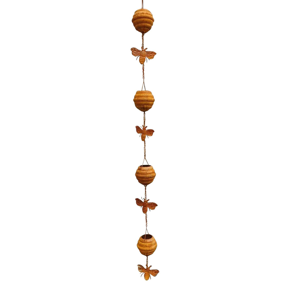 Maxbell Rain Chain for Gutters Hanging Iron Rainwater Catcher for Yard Outdoor House