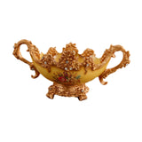 Maxbell Pedestal Fruit Plate Decorative Food Storage Dish with Base for Kitchen Home gold