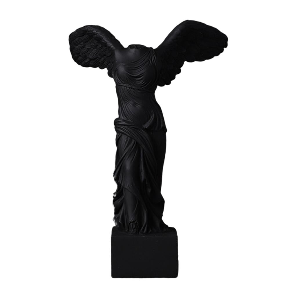 Maxbell Maxbell Winged Victory of Samothrace Greek Goddess Statue Ornament 10x15cm Black