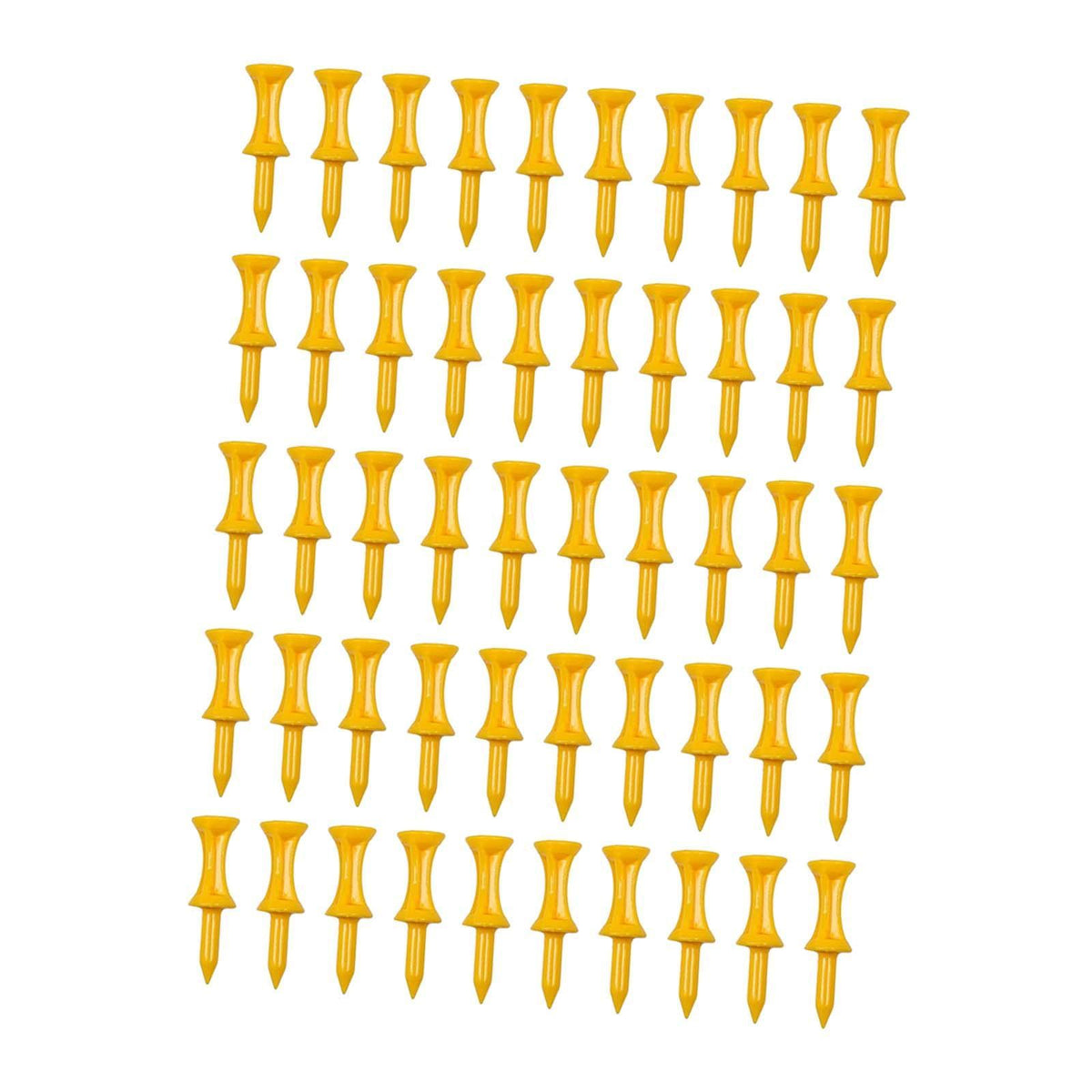 Maxbell 50 Pieces Golf Tees Exercise Durability Practicing for Adults Indoor Outdoor Yellow 40mm