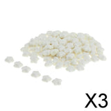 Maxbell 3x100 Pieces Star Shape Sealing Wax Beads for Stamp Envelope Seal DIY White