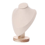 Maxbell 2 Pieces Jewlery Display Stand Organizer Wooden Bust Chain Holders