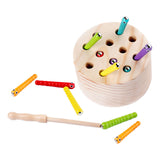 Maxbell Magnetic Worm Catch Game Fine Motor Skills Color Cognitive