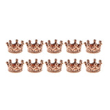 Maxbell 10 Pcs Mini Crown Charms Beads for Jewelry Findings Making 6 x11mm Rose Gold - Aladdin Shoppers