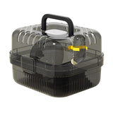 Maxbell Large Hamster Cage Small Animal Travel Case for Guinea Pigs Gerbils Hedgehog black