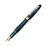 Maxbell Piston Fountain Pen Ef0.5mm Acrylic Piston Filling Pen for Signatures Writing dark blue