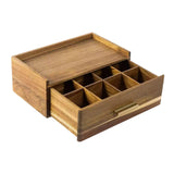 Maxbell Wooden Tea Bag Organizer Elegant Tea Station Chest for Office Cabinet Drawer