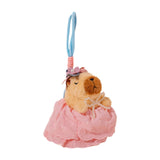 Maxbell Capybara Keychain Snuggling Capybara Bag Pendant for Birthday Gifts Children Pink