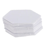 Maxbell 200Pcs Hexagon English PAPER PIECING Quilting Templates White 26mm 42mm