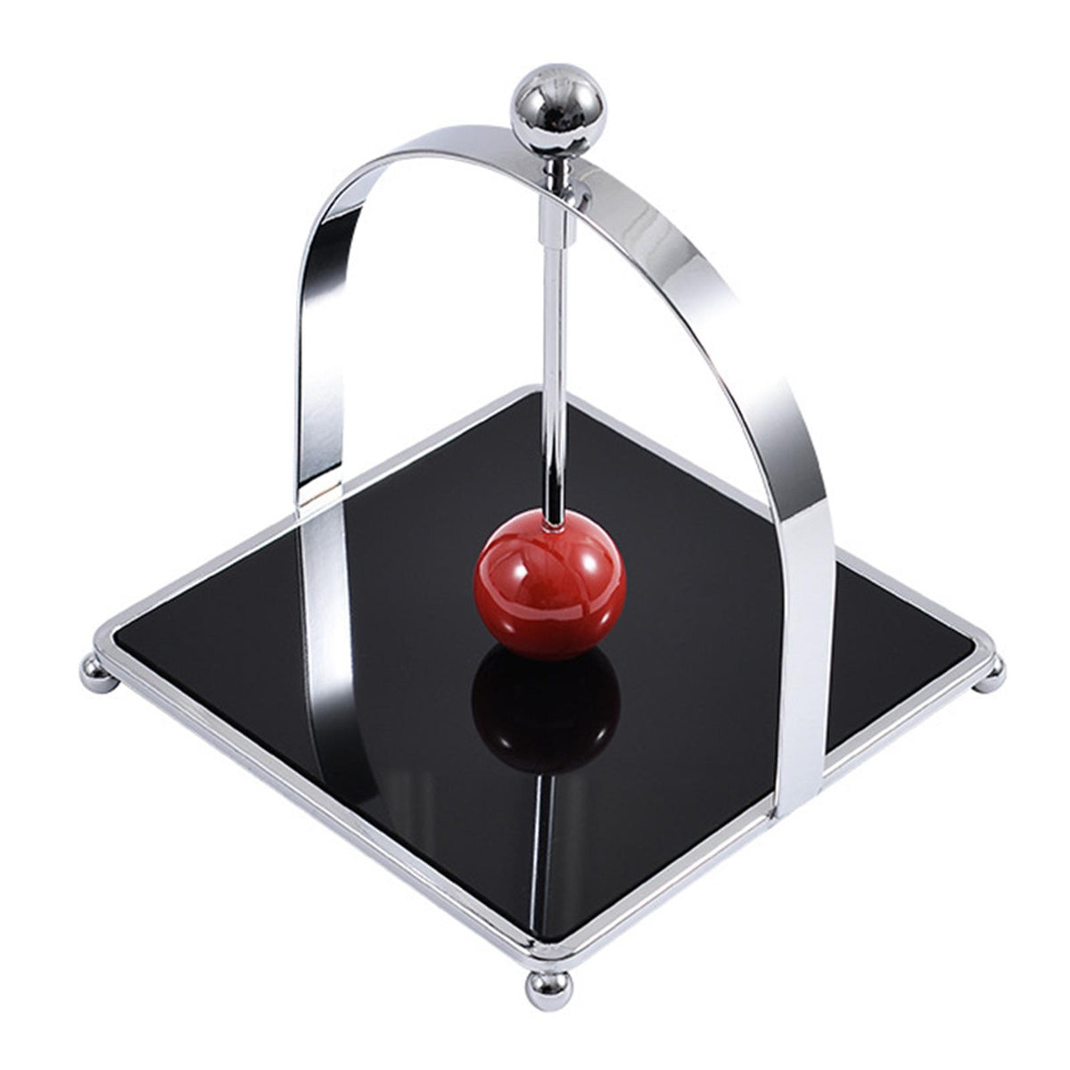 Maxbell Napkin Holder Convenient Iron Tissue Rack for Picnics Bedroom Birthday Party Black
